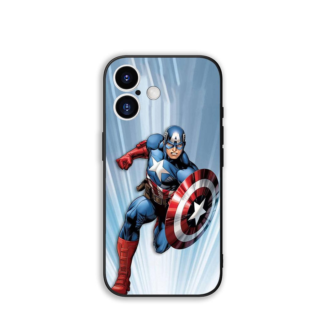 for Apple iPhone 16 15 14 Plus 13 12 Mini 17 Pro Max + ProMax 16E Air 15+ Phone Cover Case Captain America Shield Marvel Casing