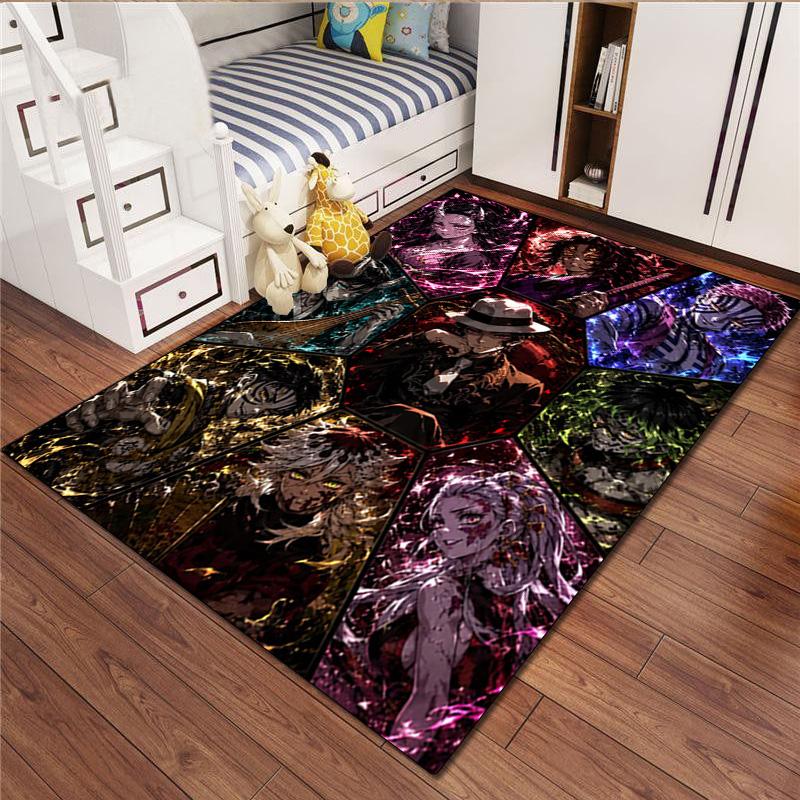 Powerful Anime Characters Home Carpet Office Decorative Carpet For Living Room Bedroom Door Mat Floor Rug Computer Chair Area Rug