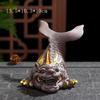 Zisha Tea Pet Ornament - Wealth Fish Dragon Tea Tray Accessory with Customizable Logo, Gongfu Tea Set Pixiu