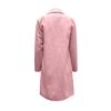 Women's Solid Color Lapel Mid-length Button-wool Coat