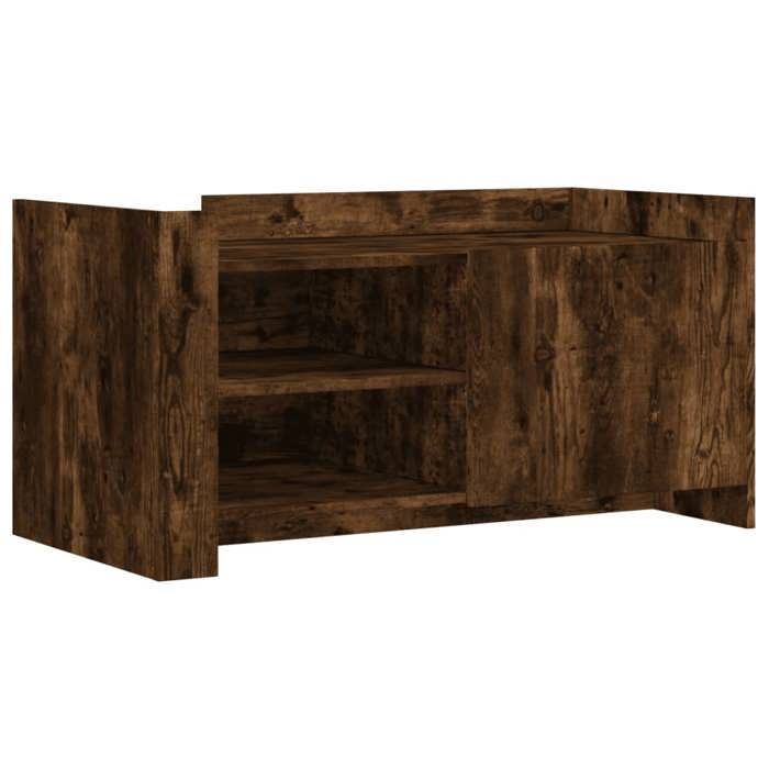 VidaXL Coffee Table Smoked Oak 100x50x50 Cm Engineered Wood, Side Table, Living Room Table, Accent Table, End of 848364