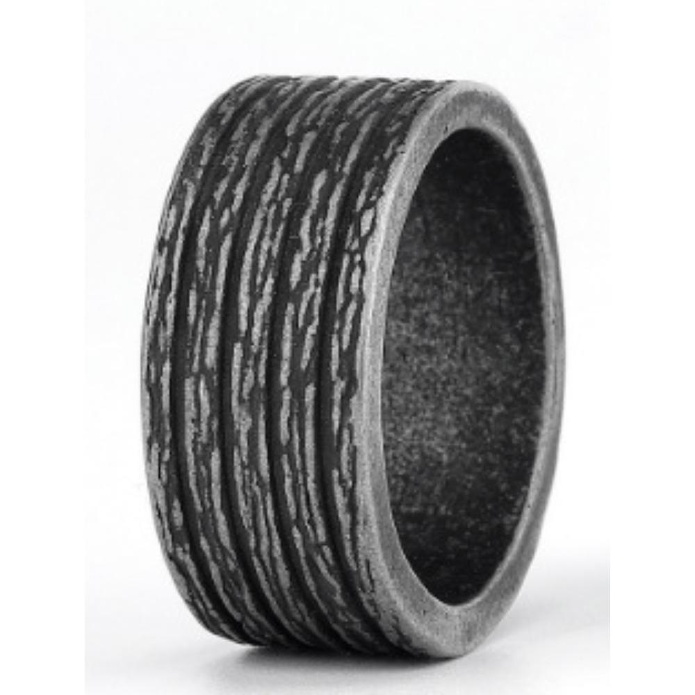 Unisex Ring mit vertikaler Textur Stilvolles europäisch-amerikanisches Design Trendiger Schmuck für Männer und Frauen