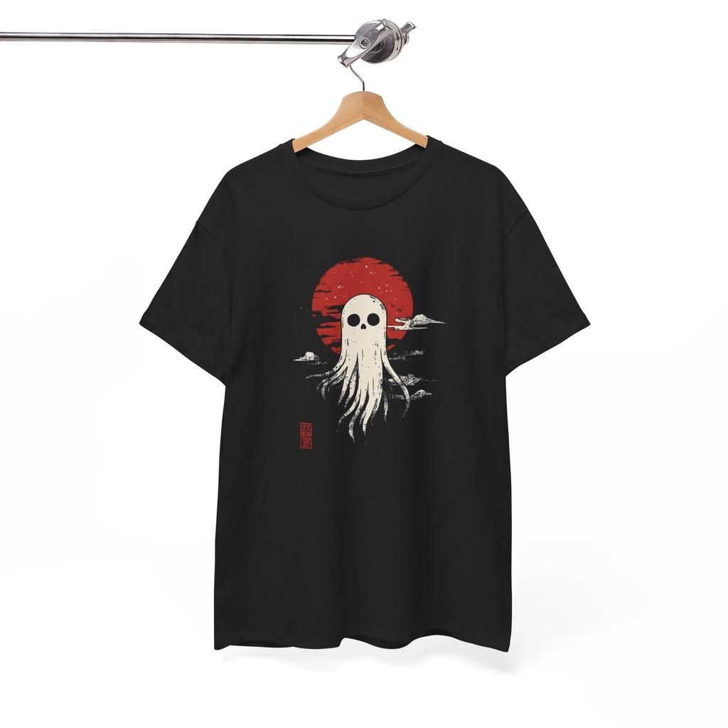 Japanese Spooky Ghost T-Shirt | Sakura Japan Tee | Aesthetic Floral Shirt