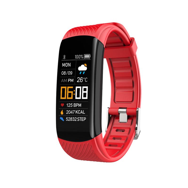 C5S Smart Bracelet: Color Screen, Heart Rate Monitor, Weather Display, Sports, Alarm Clock Smartwatch.