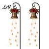 Outdoor Christmas Scene Ornaments Solar Snowman Garden Stake Light Flowing Waterfall LED Fairy Light with Decorative Snowflake Star Strings
