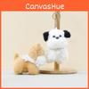 Adorable Plush Dog Keychain With Cute Pearl Necklace For Bags And Accessories