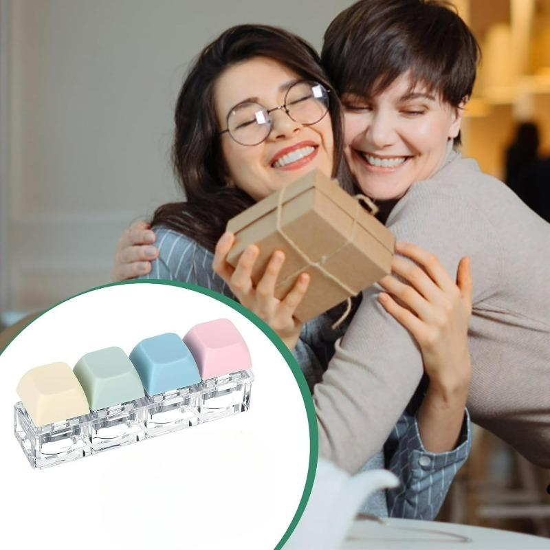Silent Keyboard Touch Fidget Keychain, 3 Sensory Modes for Anxiety Relief, Novelty Gift for Valentine’s Day & Christmas