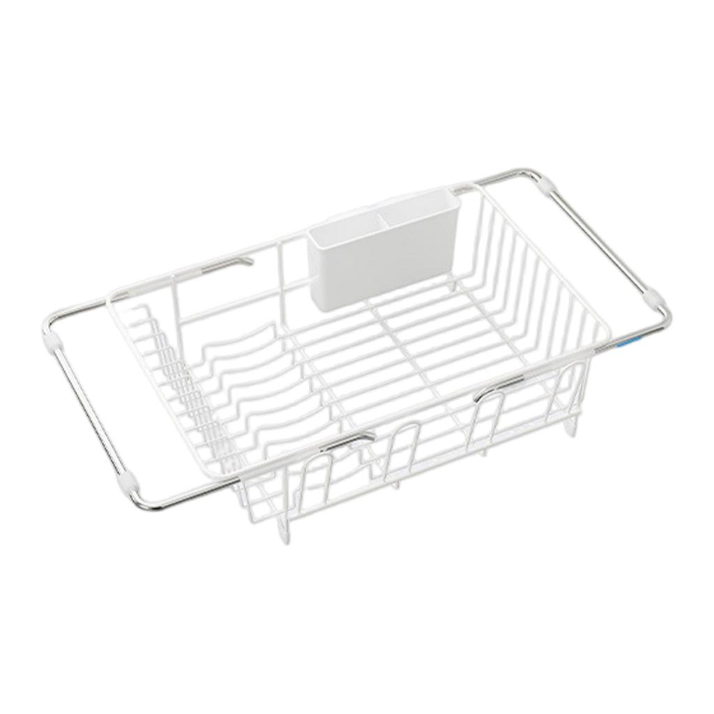 Dish Drying Rack In Sink, Expandable Stainless Steel Dish Drainer For Kitchen Sink