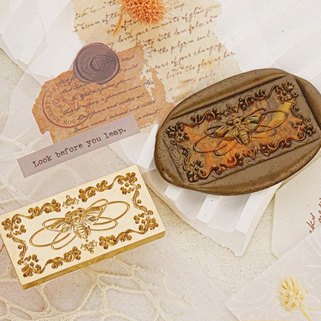 Wax Seal Stamp Brass Head Butterfly Flower Sealing Wax Stamp for Envelope Wedding Birthday Invitations Card Scrapbooking