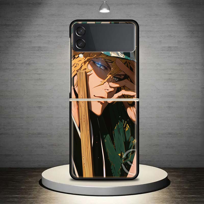 Bleach Kisuke Urahara For Samsung Galaxy Z Flip 7 6 5 4 3 5G Phone Case Black Cover ZFlip 7 6 5 4 3 Shockproof Bumper Coque Gala