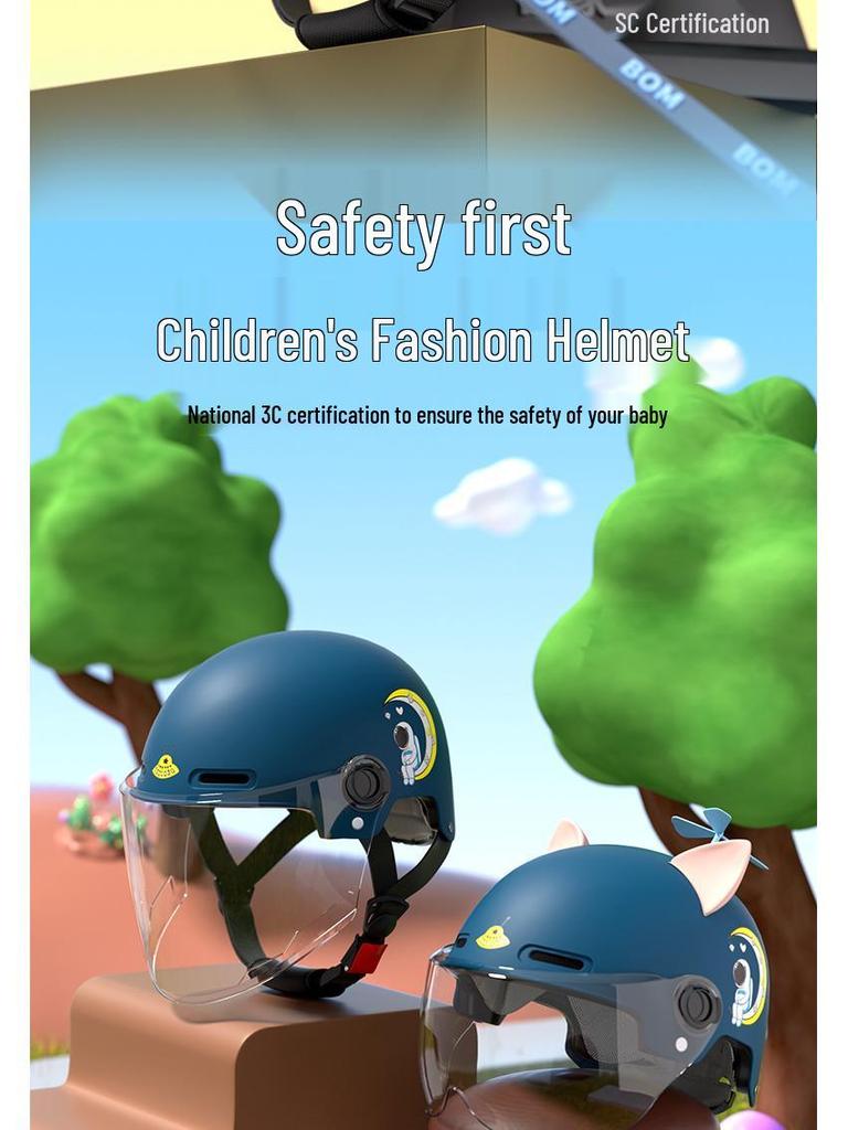 3C Certified Children's Summer Helmet for Electric Bicycles, Boys and Girls Ages 2-14, Suitable for All Seasons