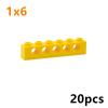 Compatible Assembles Particles 3894 1x6 With 5 Holes Perforated Bricks Long Beam Building Blocks Educational Toys For Children