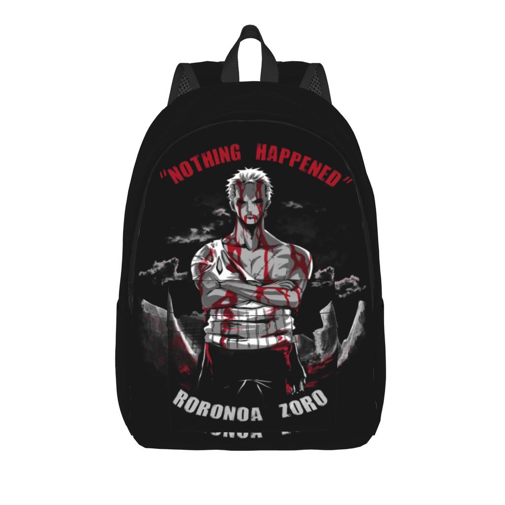 Monkey D. Luffy One Piece Fashion Backpack with Pocket Student Work  Daypack for Men Women College Canvas Bags