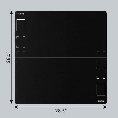 The Gaming Mat Company Extra Large 28.3" X 28.3" X 0.15" (4mm) Thick 2-Player MTG Playmat with Commander Deck Magic the Gathering Cards and Exile Zone