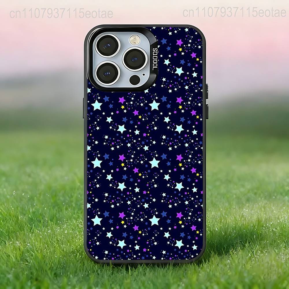 

Colorful Star dopamine Phone Case For iPhone 17,16,15,14,13,12,11,Pro,Max,Plus,E,Air,Mini Black IMD Cover iPhone14Pro