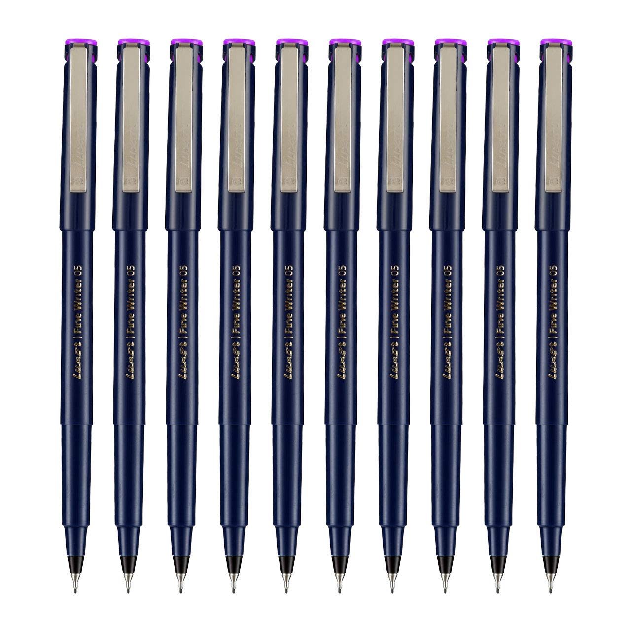 Luxor Finewriter Vilot color (Violet, Pack of 10 Pen) 110