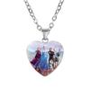 Collana Principessa Disney Frozen Bambini Anime Figure Principessa Elsa Anna Ciondolo Amore Gioielli Accessori Regalo Compleanno Bambini