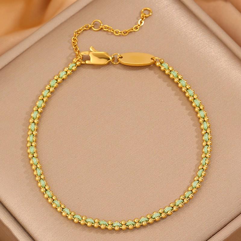 Korean Fashion Titanium Steel Diamond Inlaid Women's Luxury Bracelet