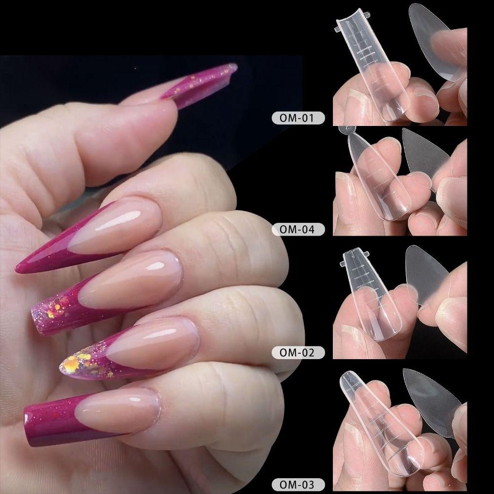 Nail Form False Tips System Extension Silicone French Forma Dual Sticker French Line for Dual Forms