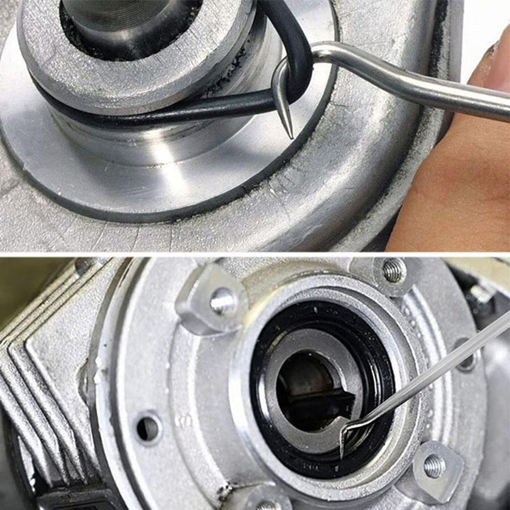 4pcs 165mm Auto Car Oil Seal Screwdrivers Set Hose Removal Hook Set O-Ring Seal Gasket Puller Remover Pick Hooks Repair Tools