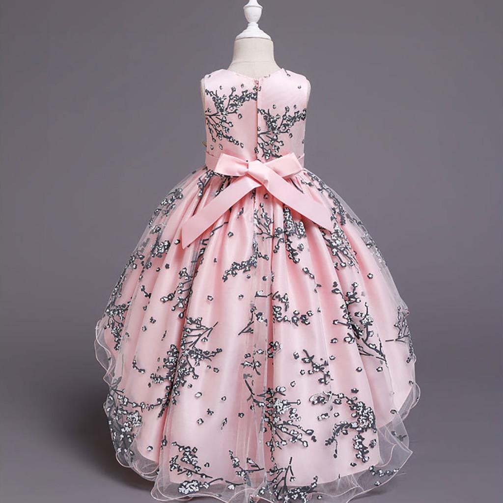 Květinová dívka Princezna Šaty Dětská Party Svatební Slavnostní Šaty Oblečení