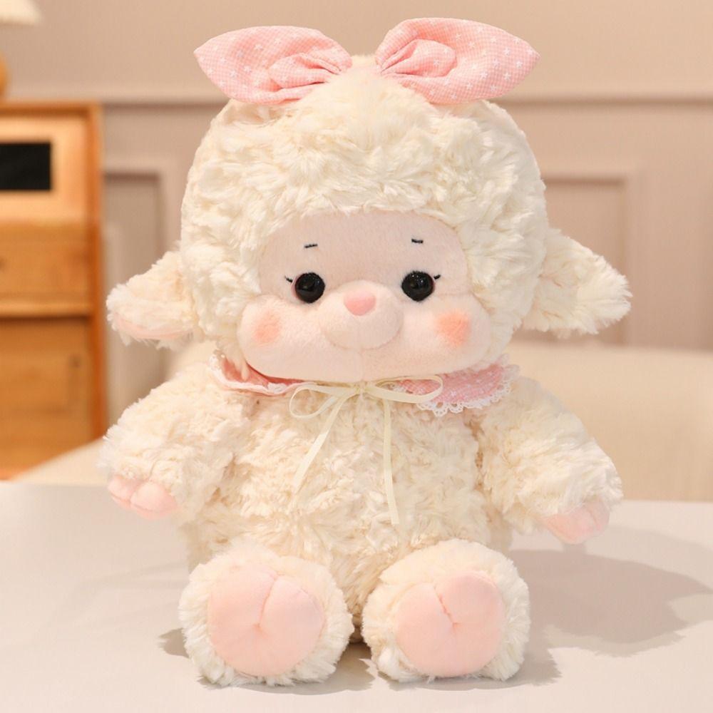 Cartoon Sheep Plush Doll Simulation Animal Fluffty Doll Lamb Plush Toy  Birthday Gift