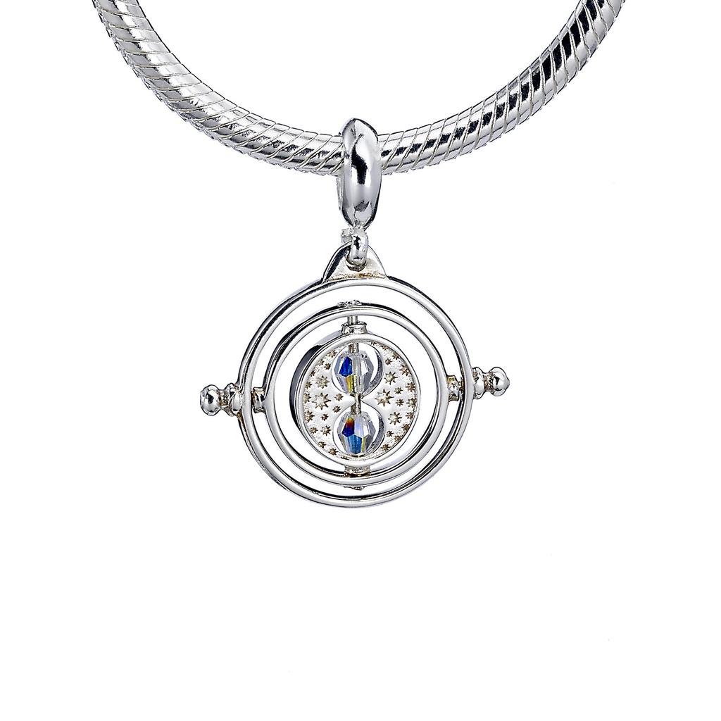Harry Potter Sterling Silver Time Turner Slider Charm with Crystals
