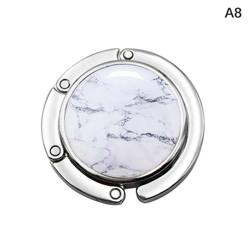 Runder, tragbarer, faltbarer Taschenhaken aus Metall, Handtaschenaufhänger, Aufbewahrungshalter für Damentaschen für den Innen- und Außenbereich im Bürotisch