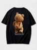 Women Funny Bear Graphic T Shirt Cute Animal Slogan Casual Crew Neck Tee Top