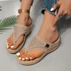 Women's Solid Color Round Headed Thick Soled Fashionable Hollow Slippers