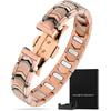 MagnetRX® Copper Bracelet for Men - EllipseMAX 5X Strength 5,000 Gauss Magnets - Premium Mens Copper Bracelet with Adjustable Length (Tire Track)