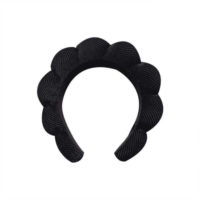 European American Cross-border Cloud Headband Women High Crown Sponge Twist Handmade Korean Velvet Anti-slip Head Accessory