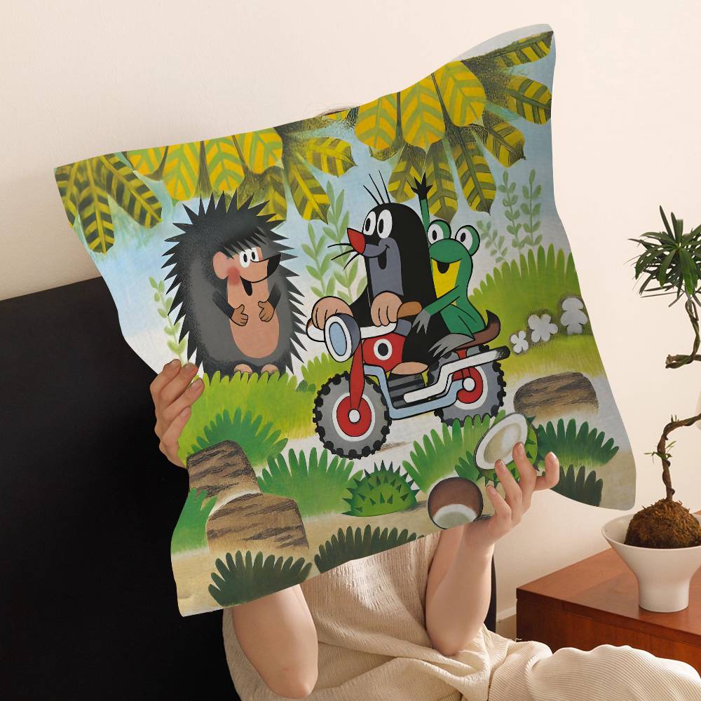 Cute The Little Mole Art Cushion Cover Decorative Pillow Sofa Home Decor Case Pillow Cases