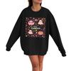 Women's Casual Fashion Long Sleeve Halloween Print Pullover Round Neck Sweatshirt
