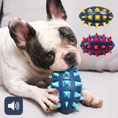 TPR Hunde Quietschspielzeug Outdoor Fußballförmige Haustierprodukte für große Hunde Interaktiv Zähne putzen Welpenzubehör Dropshipping