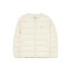 MLB Boston Red Sox Down Jackets Unisex Ecru Collarless Moderate Quilted Down Jacket 3ADJB1536-43CRM