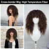 Stilvolle hitzebeständige Damen-Vollperücke: Europäisches & Amerikanisches Flauschiges Locken-Design