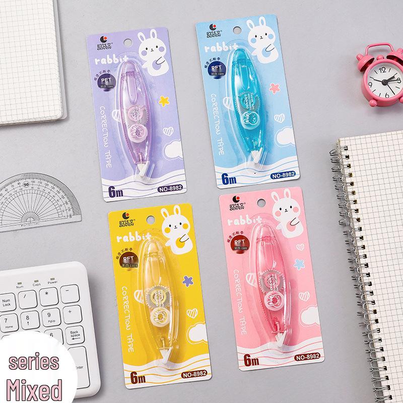 Simple Smoky Morandi Mini Transparent Correction Tape - 6m Portable Student Stationery