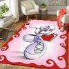 Valentine Mouse Print Crystal Velvet Plush Rug AntiSlip Resistant Floor Carpet For Indoor Household Home Decoration