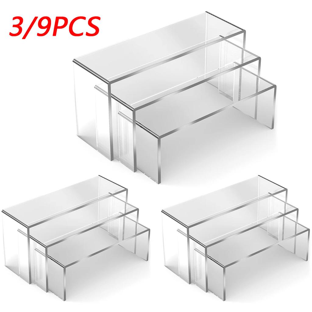 3Pcs Acrylic Display Stand Acrylic U Shape Display Stand Durable Lightweight Cupcake Holder In Different Sizes for Candy Cupcake
