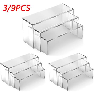 3 Pezzi Supporto Espositivo in Acrilico Supporto Espositivo Acrilico a Forma di U Durevole Leggero Porta Cupcake in Diverse Dimensioni per Caramelle Cupcake