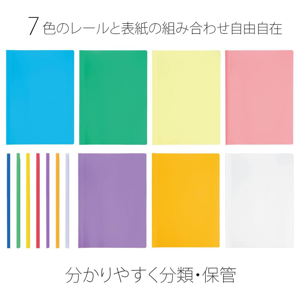 Plus Farbe Klarsichthülle A4 Deckblatt Klar x 20 Schienen-Typ FL-186RH 93-107