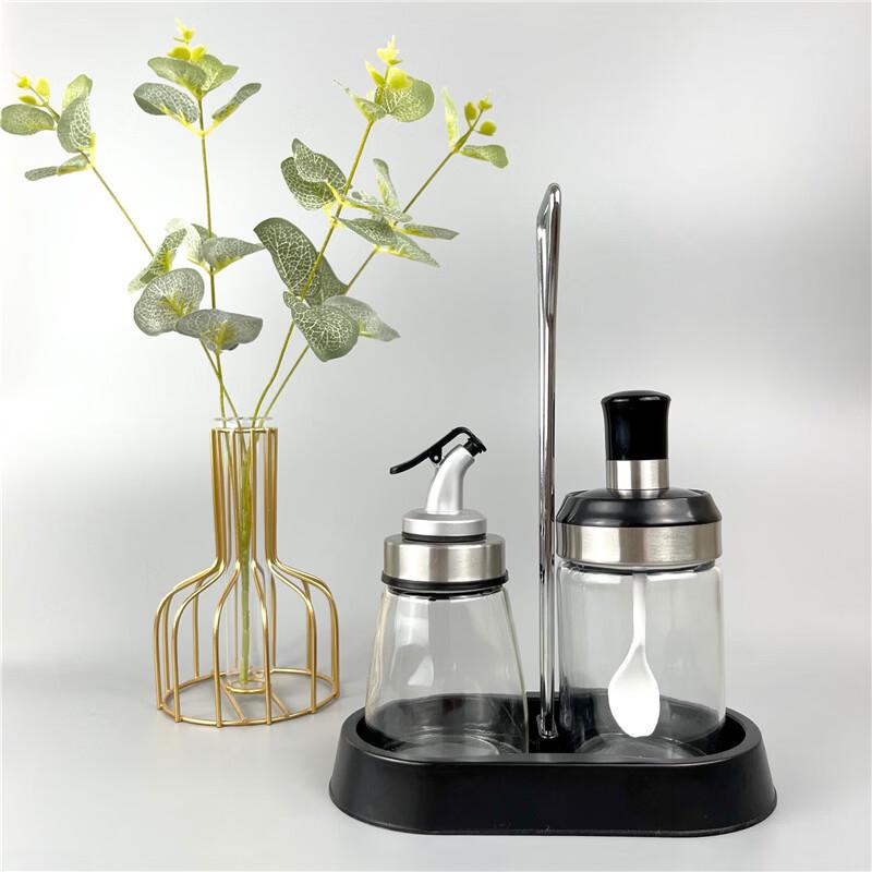 OEING Glass Tabletop Seasoning & Condiment Set
