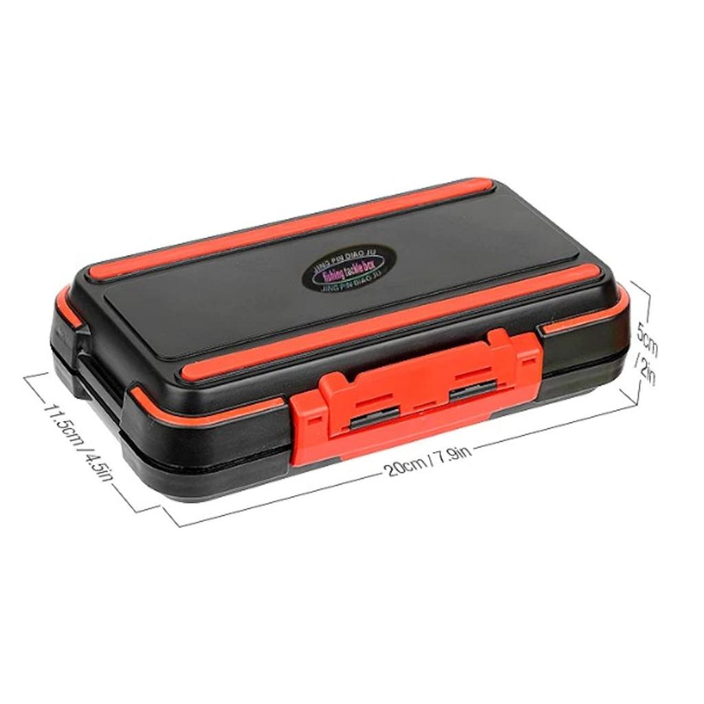 EXDUCT Fishing Tackle Storage Tool Tackle Set of 2 Case, Box, Box, Double-Sided Waterproof, Fishing, (Black + White)