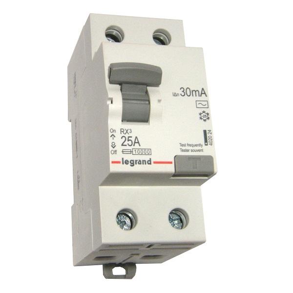 Wyłącznik Różnicowoprądowy Rx3 25A 30Ma Ac 2P Legrand