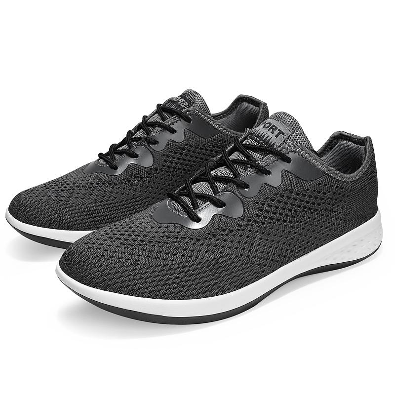 

38-48 спортивная обувь, мужская дышащая спортивная повседневная обувь с сеткой, большие размеры, мужская спортивная обувь для бега и фитнеса 44 серый