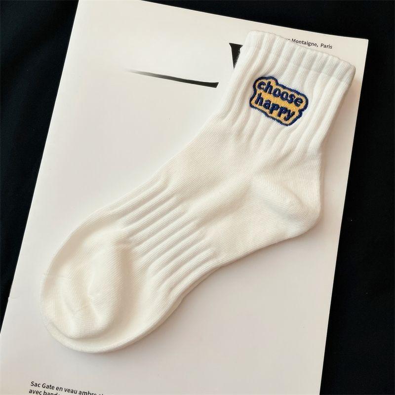 

Sports Socks - Moisture-wicking, Sweat-absorbent, Anti-odor - Versatile for Both Men and Women - Letter Patterned Socks 1 pair