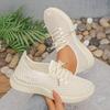 Damen Schnürschuhe aus Netzstoff, Freizeit, Atmungsaktiv, Mehrere Farben, Bequem, Tägliches Pendeln, Laufschuhe