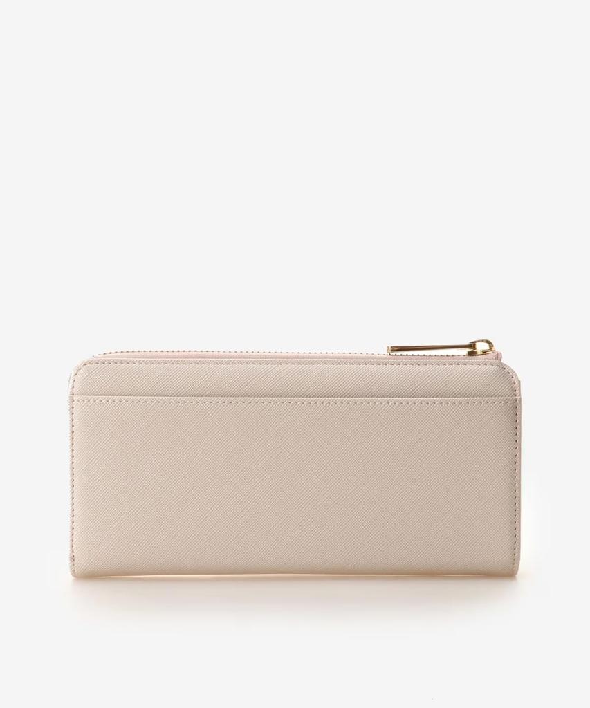 GrandslamEX Samantha and chouette Icon Large Zipper Long Wallet with Simple Cute and Stylish Faux Leather Logo, Women's, Gift, (Pink)