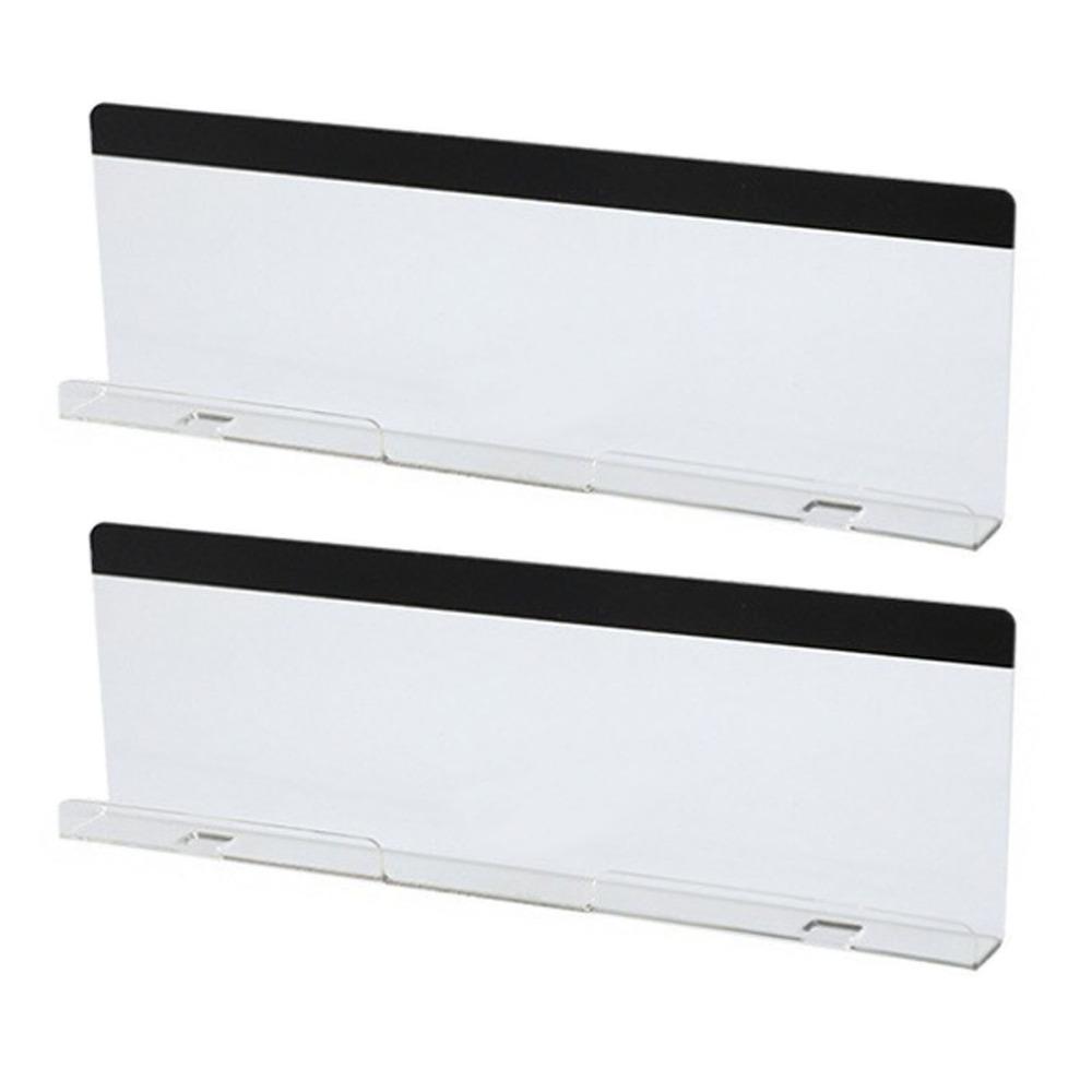 2Pcs Transparent Monitors Bottom Memo Board Acrylic Monitor Memo Board  Organize Memos 2Pcs